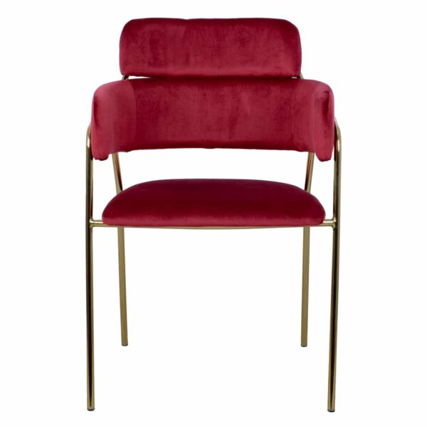 ΠΟΛΥΘΡΟΝΑΚΙ KELSO HM8521.06 ΒΕΛΟΥΔΟ ΜΠΟΡΝΤΩ & ΕΠΙΧΡΥΣΟ ΠΟΔΙ 52,5x52x80Υ εκ. - Image 3