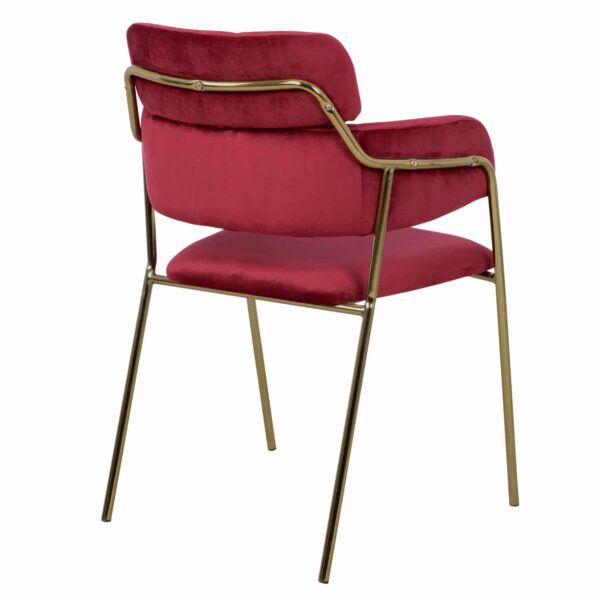 ΠΟΛΥΘΡΟΝΑΚΙ KELSO HM8521.06 ΒΕΛΟΥΔΟ ΜΠΟΡΝΤΩ & ΕΠΙΧΡΥΣΟ ΠΟΔΙ 52,5x52x80Υ εκ. - Image 5