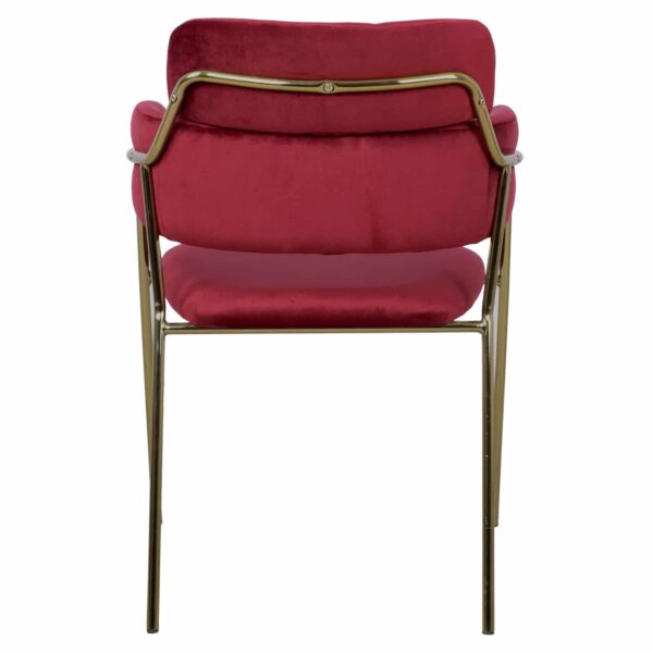 ΠΟΛΥΘΡΟΝΑΚΙ KELSO HM8521.06 ΒΕΛΟΥΔΟ ΜΠΟΡΝΤΩ & ΕΠΙΧΡΥΣΟ ΠΟΔΙ 52,5x52x80Υ εκ. - Image 6