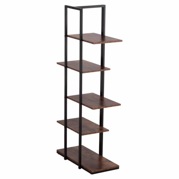 ΡΑΦΙΕΡΑ OMNI HM18074.04 ΜΑΥΡΟΣ ΜΕΤΑΛΛΙΚΟΣ ΣΚΕΛΕΤΟΣ-ΜΕΛΑΜΙΝΗ ΚΑΡΥΔΙ 68x34,5x150,5Υεκ - Image 5