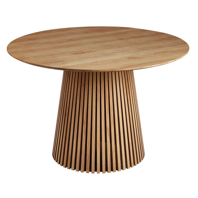 rim-ii-trapezi-rotonta-trapezarias-mdf-apochrosi-fysiko-enlarge RIM-II Τραπέζι Ροτόντα Τραπεζαρίας, ΜDF Απόχρωση Φυσικό Φ120cm H.75cm - Image 1