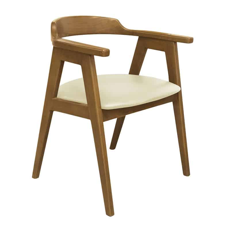 selva-polythrona-trapezarias-apochrosi-fysiko-pu-ekrou-enlarge SELVA Πολυθρόνα Τραπεζαρίας, Απόχρωση Φυσικό, Pu Εκρού 60x54x75cm - Image 1