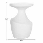 ΣΕΤ ΒΟΗΘΗΤΙΚΑ ΤΡΑΠΕΖΙΑ REBON 2ΤΜΧ HM21137.02 FIBER CEMENT ΣΕ ΛΕΥΚΟ--Φ40εκ & Φ27,5εκ - Image 2