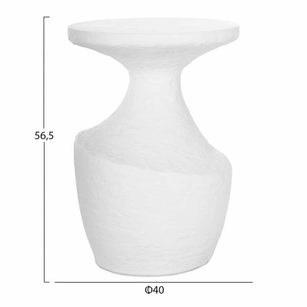 ΣΕΤ ΒΟΗΘΗΤΙΚΑ ΤΡΑΠΕΖΙΑ REBON 2ΤΜΧ HM21137.02 FIBER CEMENT ΣΕ ΛΕΥΚΟ--Φ40εκ & Φ27,5εκ - Image 2