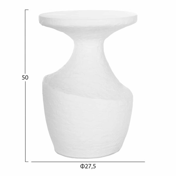 ΣΕΤ ΒΟΗΘΗΤΙΚΑ ΤΡΑΠΕΖΙΑ REBON 2ΤΜΧ HM21137.02 FIBER CEMENT ΣΕ ΛΕΥΚΟ--Φ40εκ & Φ27,5εκ - Image 3