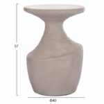 ΣΕΤ ΒΟΗΘΗΤΙΚΑ ΤΡΑΠΕΖΙΑ REBON 2ΤΜΧ HM21137.03 FIBER CEMENT ΣΕ ΓΚΡΙ--Φ40εκ & Φ27,5εκ - Image 2