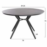 ΣΕΤ ΤΡΑΠΕΖΑΡΙΑΣ ΕΞΩΤ. ΧΩΡΟΥ 5ΤΜΧ BERG HM21134 ΣΚΟΥΡΟ ΓΚΡΙ ΑΛΟΥΜΙΝΙΟ--P.E.RATTAN - Image 2