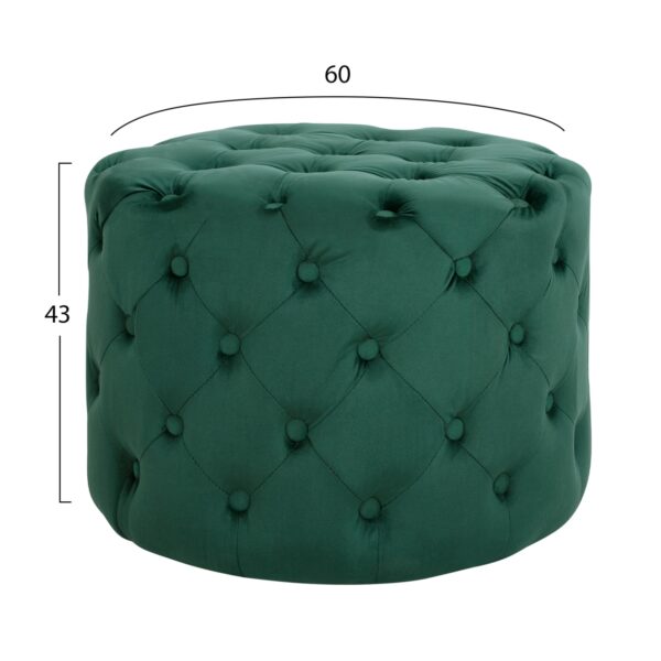 ΣΚΑΜΠΟ KASSIE ΚΥΠΑΡΙΣΣΙ ΒΕΛΟΥΔΟ ΤΥΠΟΥ CHESTERFIELD HM8406.03 Φ60x43Υ εκ. - Image 2