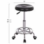 ΣΚΑΜΠΟ ΠΕΡΙΣΤΡΕΦΟΜΕΝΟ ΣΧΕΔΙΑΣΤΗΡΙΟΥ IRIS HM212.21 ΜΑΥΡΟ PU HOMEMARKT Φ32x45-60Υεκ. - Image 2