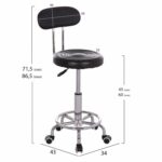 ΣΚΑΜΠΟ ΠΕΡΙΣΤΡΕΦΟΜΕΝΟ ΣΧΕΔΙΑΣΤΗΡΙΟΥ IRIS HM211.21 PU ΜΑΥΡΟ HOMEMARKT 34x43x86,5Υεκ. - Image 2