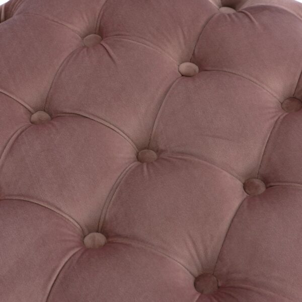 ΣΚΑΜΠΟ KASSIE  ΣΑΠΙΟ ΜΗΛΟ ΒΕΛΟΥΔΟ ΤΥΠΟΥ CHESTERFIELD HM8406.02 Φ60x43Υ εκ. - Image 5