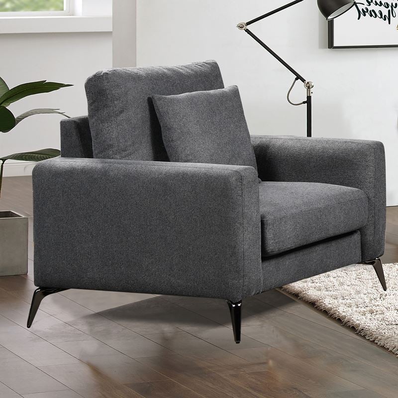 tipo-polythrona-saloniou-kathistikou-yfasma-gkri-enlarge TIPO Πολυθρόνα Σαλονιού - Καθιστικού, Ύφασμα Γκρι 101x88x92cm - Image 1