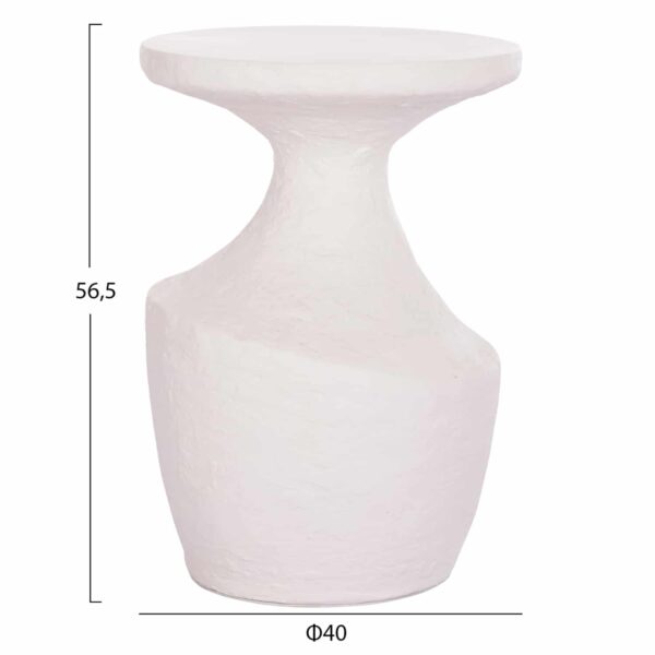 ΤΡΑΠΕΖΙ ΒΟΗΘΗΤΙΚΟ REBON HM18156.02L FIBER CEMENT ΣΕ ΛΕΥΚΟ--Φ40x56.5Υεκ. - Image 2