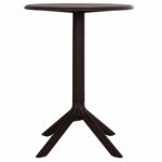 ΤΡΑΠΕΖΙ ΠΟΛΥΠΡΟΠΥΛΕΝΙΟΥ ΣΤΡΟΓΓΥΛΟ TERRIN HM6124.13 ΚΑΦΕ Φ60x75Υεκ. - Image 3