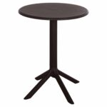 ΤΡΑΠΕΖΙ ΠΟΛΥΠΡΟΠΥΛΕΝΙΟΥ ΣΤΡΟΓΓΥΛΟ TERRIN HM6124.13 ΚΑΦΕ Φ60x75Υεκ. - Image 4