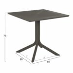 ΤΡΑΠΕΖΙ ΠΟΛΥΠΡΟΠΥΛΕΝΙΟΥ ΤΕΤΡΑΓΩΝΟ LUNAR HM5930.15 DARK OLIVE 80x80x75Yεκ. - Image 2