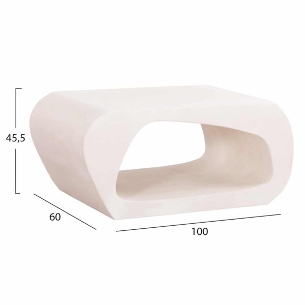 ΤΡΑΠΕΖΙ ΣΑΛΟΝΙΟΥ ΣΕΙΡΑ SANTORINI HM18071 MDF ΣΕ ΥΠΟΛΕΥΚΟ ΧΡΩΜΑ 100x60x45Υεκ. - Image 2