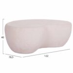 ΤΡΑΠΕΖΙ ΣΑΛΟΝΙΟΥ GERSON HM18151.02L FIBER CEMENT ΣΕ ΛΕΥΚΟ--122x78,5x40Υεκ. - Image 2