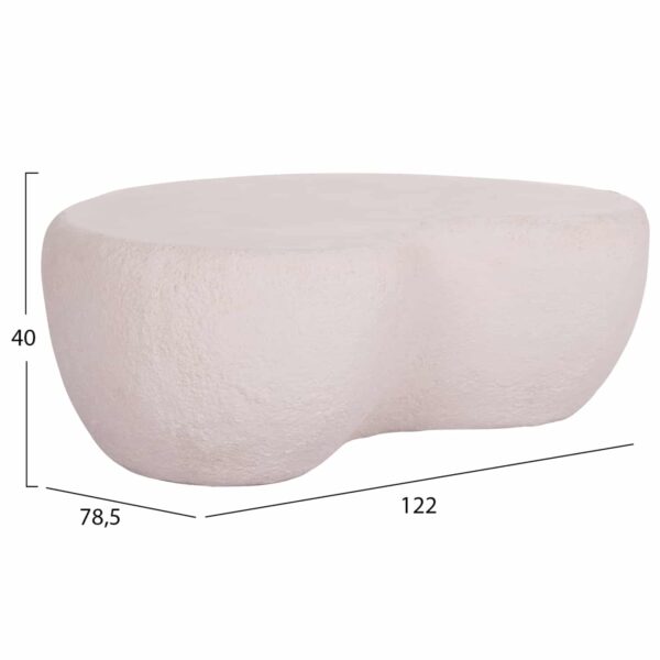 ΤΡΑΠΕΖΙ ΣΑΛΟΝΙΟΥ GERSON HM18151.02L FIBER CEMENT ΣΕ ΛΕΥΚΟ--122x78,5x40Υεκ. - Image 2