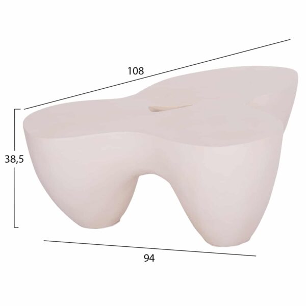 ΤΡΑΠΕΖΙ ΣΑΛΟΝΙΟΥ SALLEN HM18161.02 FIBER CEMENT ΣΕ ΛΕΥΚΟ--108x94x38,5Υεκ. - Image 2