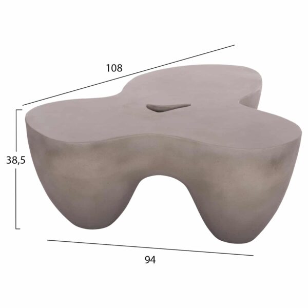 ΤΡΑΠΕΖΙ ΣΑΛΟΝΙΟΥ SALLEN HM18161.03 FIBER CEMENT ΣΕ ΓΚΡΙ--108x94x38,5Υεκ. - Image 2