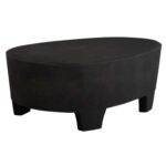 ΤΡΑΠΕΖΙ ΣΑΛΟΝΙΟΥ ΟΒΑΛ ΣΕΙΡΑ SANTORINI HM18066 MDF ΣΕ ΜΑΥΡΟ ΧΡΩΜΑ 100x60x33Υεκ. - Image 4
