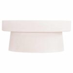 ΤΡΑΠΕΖΙ ΣΑΛΟΝΙΟΥ ΣΤΡΟΓΓΥΛΟ ΣΕΙΡΑ SANTORINI HM18050 MDF ΣΕ ΥΠΟΛΕΥΚΟ ΧΡΩΜΑ Φ80x35Υεκ. - Image 3