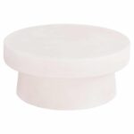 ΤΡΑΠΕΖΙ ΣΑΛΟΝΙΟΥ ΣΤΡΟΓΓΥΛΟ ΣΕΙΡΑ SANTORINI HM18050 MDF ΣΕ ΥΠΟΛΕΥΚΟ ΧΡΩΜΑ Φ80x35Υεκ. - Image 4