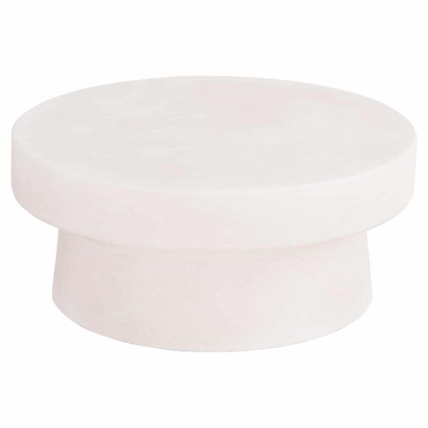 ΤΡΑΠΕΖΙ ΣΑΛΟΝΙΟΥ ΣΤΡΟΓΓΥΛΟ ΣΕΙΡΑ SANTORINI HM18050 MDF ΣΕ ΥΠΟΛΕΥΚΟ ΧΡΩΜΑ Φ80x35Υεκ. - Image 4