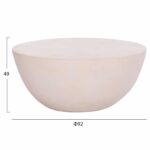 ΤΡΑΠΕΖΙ ΣΑΛΟΝΙΟΥ ΣΤΡΟΓΓΥΛΟ ALLAN HM18162.02 FIBER CEMENT ΣΕ ΑΝΟΙΧΤΟ ΜΠΕΖ--Φ92x49Υεκ. - Image 2