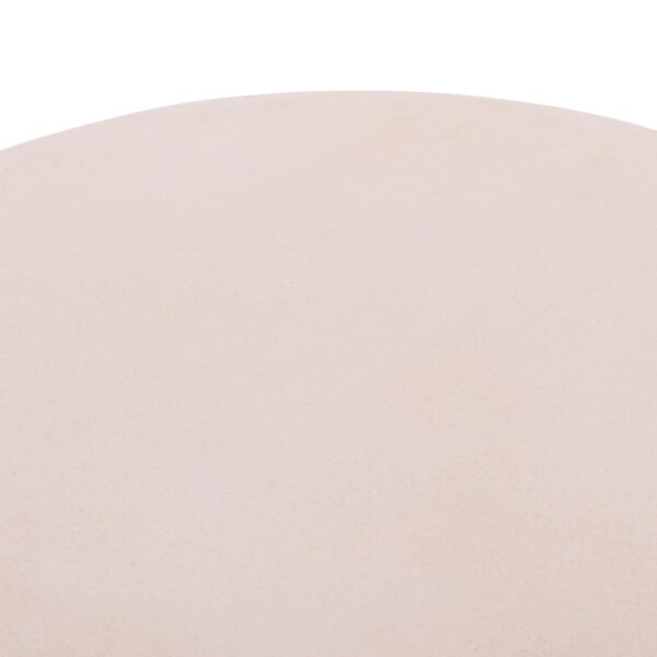 ΤΡΑΠΕΖΙ ΣΑΛΟΝΙΟΥ ΣΤΡΟΓΓΥΛΟ ALLAN HM18162.02 FIBER CEMENT ΣΕ ΑΝΟΙΧΤΟ ΜΠΕΖ--Φ92x49Υεκ. - Image 4