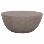 ΤΡΑΠΕΖΙ ΣΑΛΟΝΙΟΥ ΣΤΡΟΓΓΥΛΟ ALLAN HM18162.03 FIBER CEMENT ΣΕ ΓΚΡΙ--Φ92x49Υεκ.