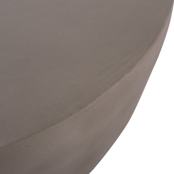 ΤΡΑΠΕΖΙ ΣΑΛΟΝΙΟΥ ΣΤΡΟΓΓΥΛΟ ALLAN HM18162.03 FIBER CEMENT ΣΕ ΓΚΡΙ--Φ92x49Υεκ. - Image 6