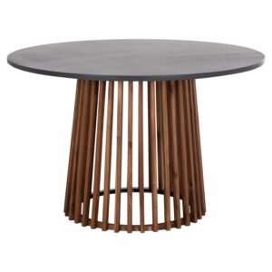 ΤΡΑΠΕΖΙ ΣΤΡΟΓΓΥΛΟ ΕΞ.ΧΩΡΟΥ CRISTOBAL HM6235 ΞΥΛΟ ΑΚΑΚΙΑΣ-CEMENT TOP Φ120x77Υεκ