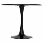 ΤΡΑΠΕΖΙ ΣΤΡΟΓΓΥΛΟ BROLIN HM18141.02 MDF TOP-ΒΑΣΗ ΜΕΤΑΛΛΙΚΗ--ΜΑΥΡΟ Φ90x73Υεκ - Image 3