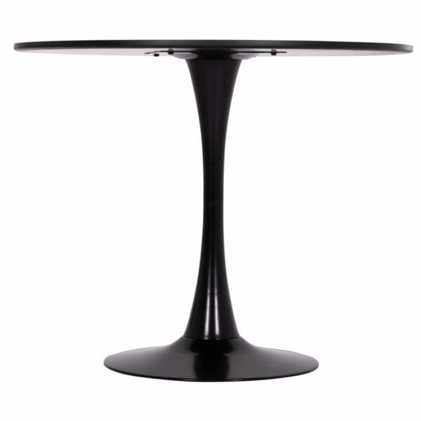 ΤΡΑΠΕΖΙ ΣΤΡΟΓΓΥΛΟ BROLIN HM18141.02 MDF TOP-ΒΑΣΗ ΜΕΤΑΛΛΙΚΗ--ΜΑΥΡΟ Φ90x73Υεκ - Image 3