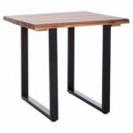 ΤΡΑΠΕΖΙ ΤΡΑΠΕΖΑΡΙΑΣ FRIGGO HM6294.01 ΞΥΛΟ ΑΚΑΚΙΑΣ 3,5εκ πάχος--ΠΟΔΙΑ ΜΕΤΑΛΛΙΚΑ 80x80x77Υεκ.