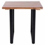 ΤΡΑΠΕΖΙ ΤΡΑΠΕΖΑΡΙΑΣ FRIGGO HM6294.01 ΞΥΛΟ ΑΚΑΚΙΑΣ 3,5εκ πάχος--ΠΟΔΙΑ ΜΕΤΑΛΛΙΚΑ 80x80x77Υεκ. - Image 3