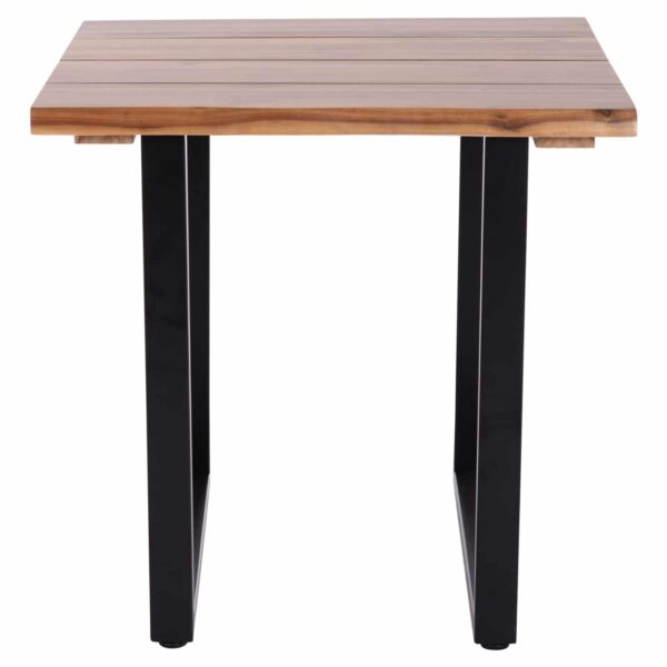 ΤΡΑΠΕΖΙ ΤΡΑΠΕΖΑΡΙΑΣ FRIGGO HM6294.01 ΞΥΛΟ ΑΚΑΚΙΑΣ 3,5εκ πάχος--ΠΟΔΙΑ ΜΕΤΑΛΛΙΚΑ 80x80x77Υεκ. - Image 3