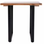 ΤΡΑΠΕΖΙ ΤΡΑΠΕΖΑΡΙΑΣ FRIGGO HM6294.01 ΞΥΛΟ ΑΚΑΚΙΑΣ 3,5εκ πάχος--ΠΟΔΙΑ ΜΕΤΑΛΛΙΚΑ 80x80x77Υεκ. - Image 4