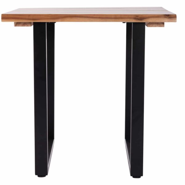 ΤΡΑΠΕΖΙ ΤΡΑΠΕΖΑΡΙΑΣ FRIGGO HM6294.01 ΞΥΛΟ ΑΚΑΚΙΑΣ 3,5εκ πάχος--ΠΟΔΙΑ ΜΕΤΑΛΛΙΚΑ 80x80x77Υεκ. - Image 4