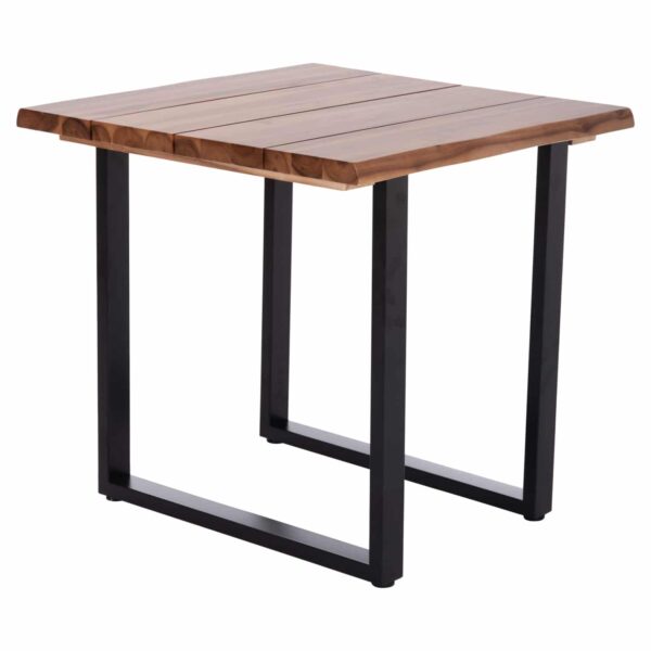 ΤΡΑΠΕΖΙ ΤΡΑΠΕΖΑΡΙΑΣ FRIGGO HM6294.01 ΞΥΛΟ ΑΚΑΚΙΑΣ 3,5εκ πάχος--ΠΟΔΙΑ ΜΕΤΑΛΛΙΚΑ 80x80x77Υεκ. - Image 5