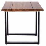 ΤΡΑΠΕΖΙ ΤΡΑΠΕΖΑΡΙΑΣ FRIGGO HM6294.01 ΞΥΛΟ ΑΚΑΚΙΑΣ 3,5εκ πάχος--ΠΟΔΙΑ ΜΕΤΑΛΛΙΚΑ 80x80x77Υεκ. - Image 6