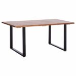 ΤΡΑΠΕΖΙ ΤΡΑΠΕΖΑΡΙΑΣ FRIGGO HM6297.01 ΞΥΛΟ ΑΚΑΚΙΑΣ 3,5εκ πάχος--ΠΟΔΙΑ ΜΕΤΑΛΛΙΚΑ 160x80x77Υεκ.