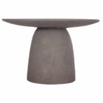 ΤΡΑΠΕΖΙ ΤΡΑΠΕΖΑΡΙΑΣ ΣΤΡΟΓΓΥΛΟ SEPPO HM18154.03 FIBER CEMENT ΣΕ ΓΚΡΙ--Φ119,5x75,5Υεκ. - Image 4