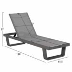 ΞΑΠΛΩΣΤΡΑ ΑΛΟΥΜΙΝΙΟΥ ΜΕ ΥΦΑΣΜΑ TESLIN RICKON HM6292.01 ΣΕ ΓΚΡΙ 198x61,5x97Υεκ. - Image 2