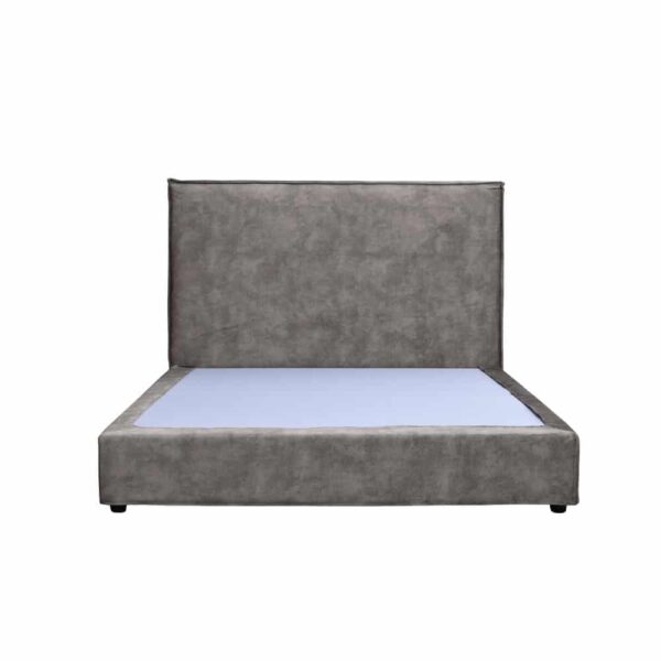 DOMUS ΚΡΕΒΑΤΙ (ΓΙΑ ΣΤΡΩΜΑ 160x200cm) SILVER ΓΚΡΙ 210x160x115 09-2072 - Image 4