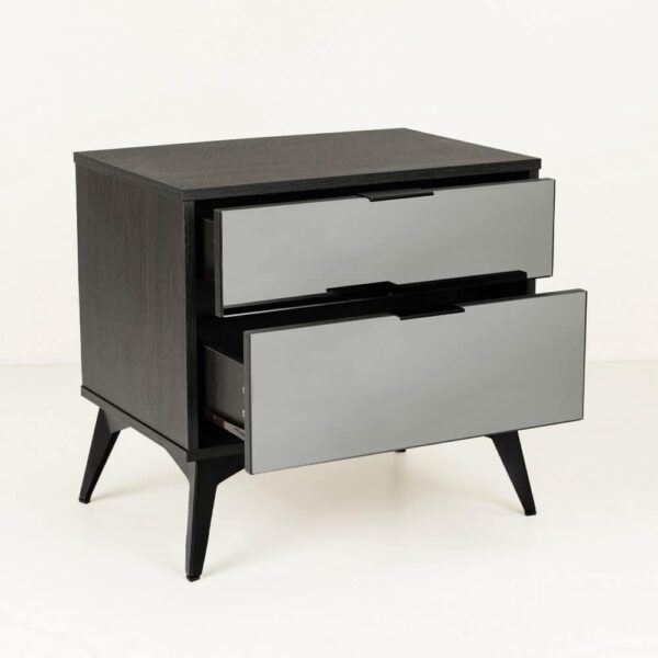 SPECCHIO ΚΟΜΟΔΙΝΟ 2ΣΥΡΤΑΡΙΑ ΜΑΥΡΟ OAK ΚΑΘΡΕΠΤΗΣ 58x39x55 09-2127 - Image 3