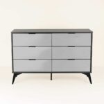 SPECCHIO ΣΥΡΤΑΡΙΕΡΑ 6ΣΥΡΤΑΡΙΑ ΜΑΥΡΟ OAK ΚΑΘΡΕΠΤΗΣ 120x39x80 09-2128 - Image 2