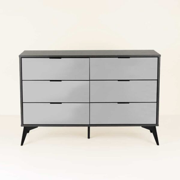 SPECCHIO ΣΥΡΤΑΡΙΕΡΑ 6ΣΥΡΤΑΡΙΑ ΜΑΥΡΟ OAK ΚΑΘΡΕΠΤΗΣ 120x39x80 09-2128 - Image 2